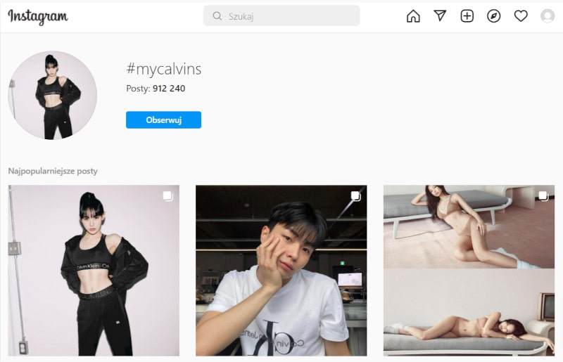 Hashtag #MyCalvins has been used over 911k times on Instagram. 