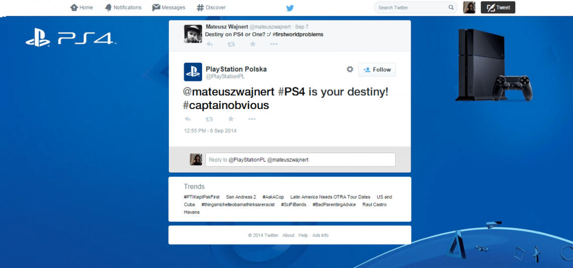 Interact with users: Sony PlayStation driving engagement 