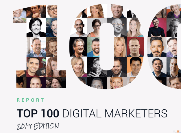 Top 100 Digital Marketers 2019 cover
