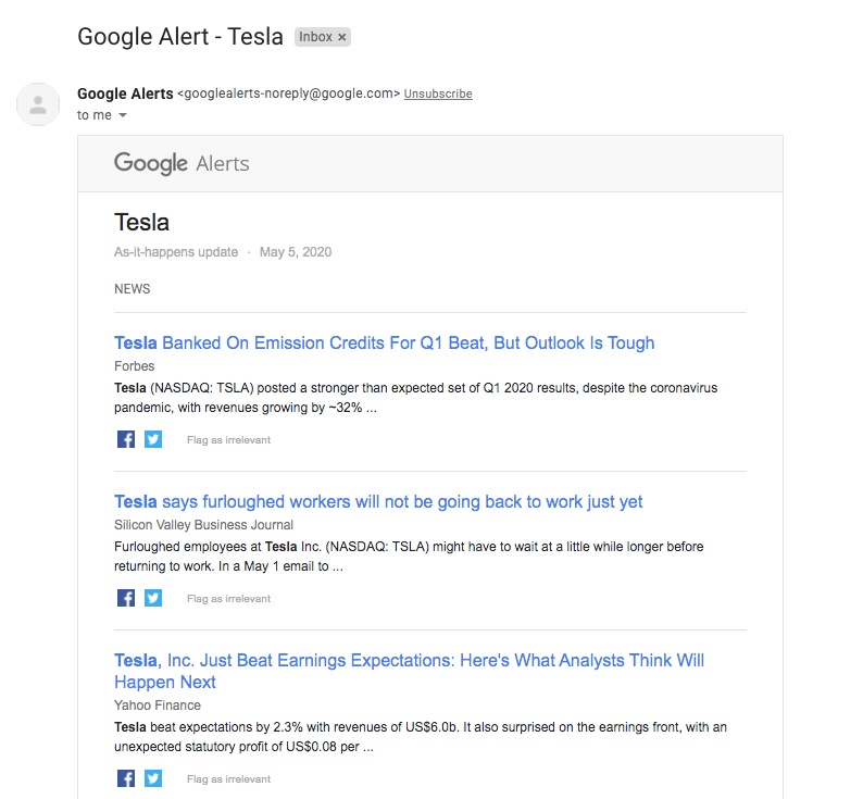 The image shows an email notifications about mentions from Google Alerts