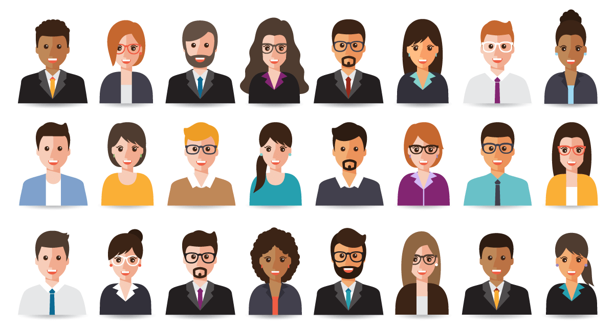 Visual representation of different customer personas