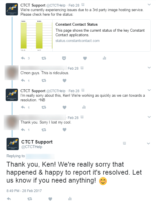 How to deal with bad reviews based on CTCT Support conversation with unhappy client. 